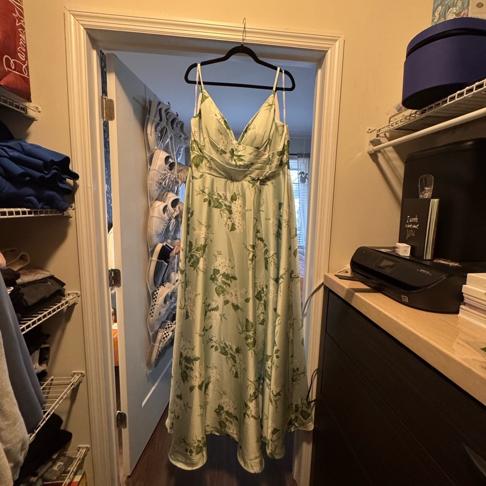 Floral Green Maxi Dress